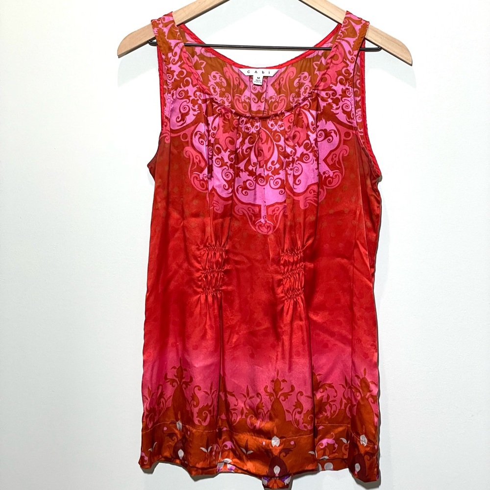 Cabi medium silk sleeveless blouse